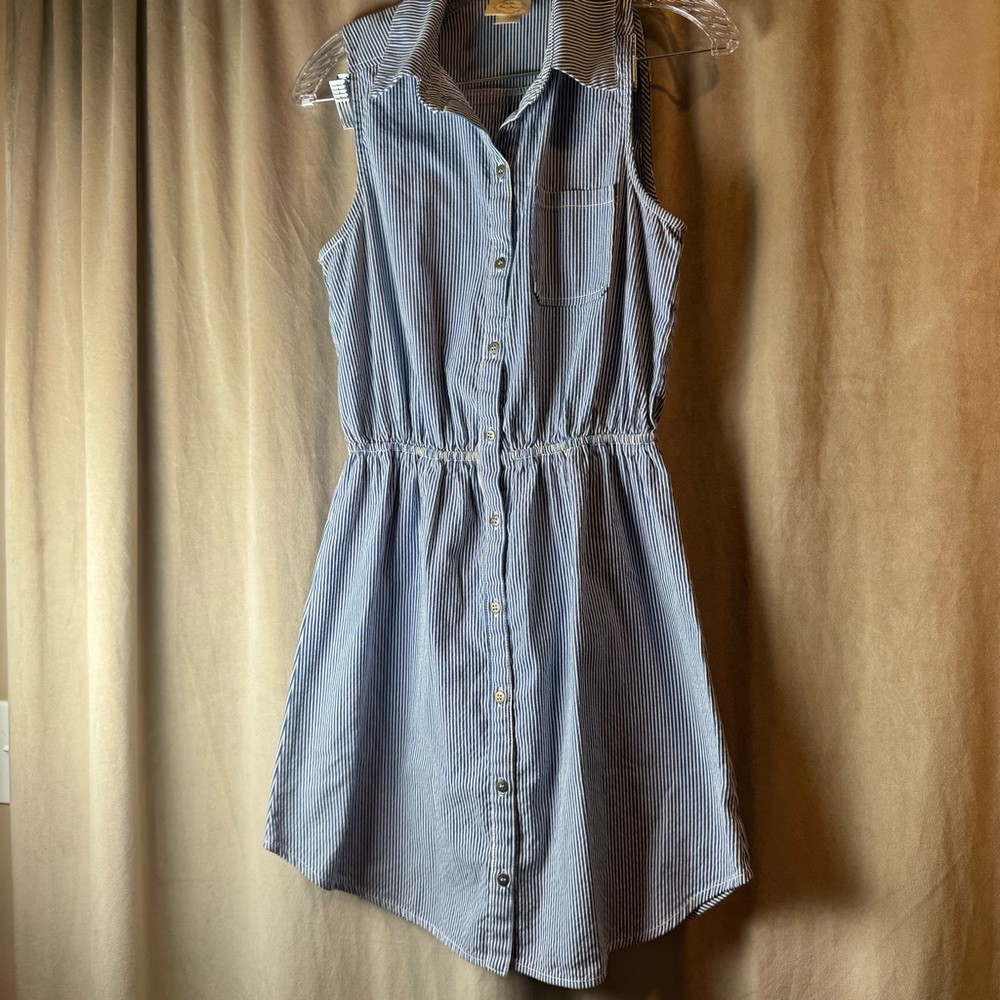 Belle Du Jour Blue Button-Down Mini Dress‎